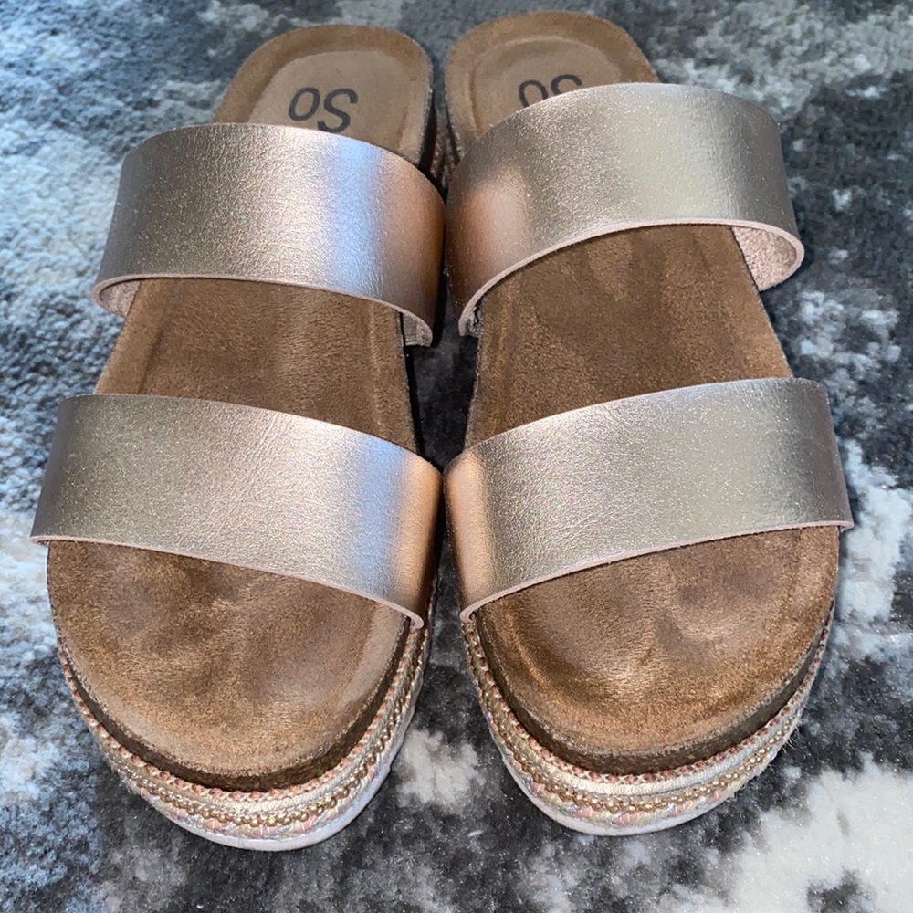 Rose Gold Platform Sandal